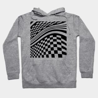 Wonky Warped Abstract Racetrack Hoodie